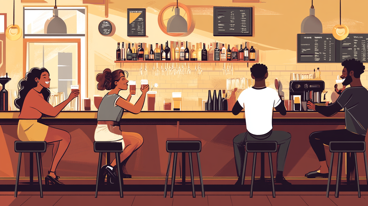 diversidade racial em bares e restaurantes