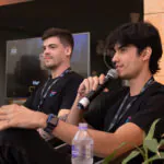 Hugo e Victor da NF Digital Sales no evento Clube DeliveryAds in the House Experience.