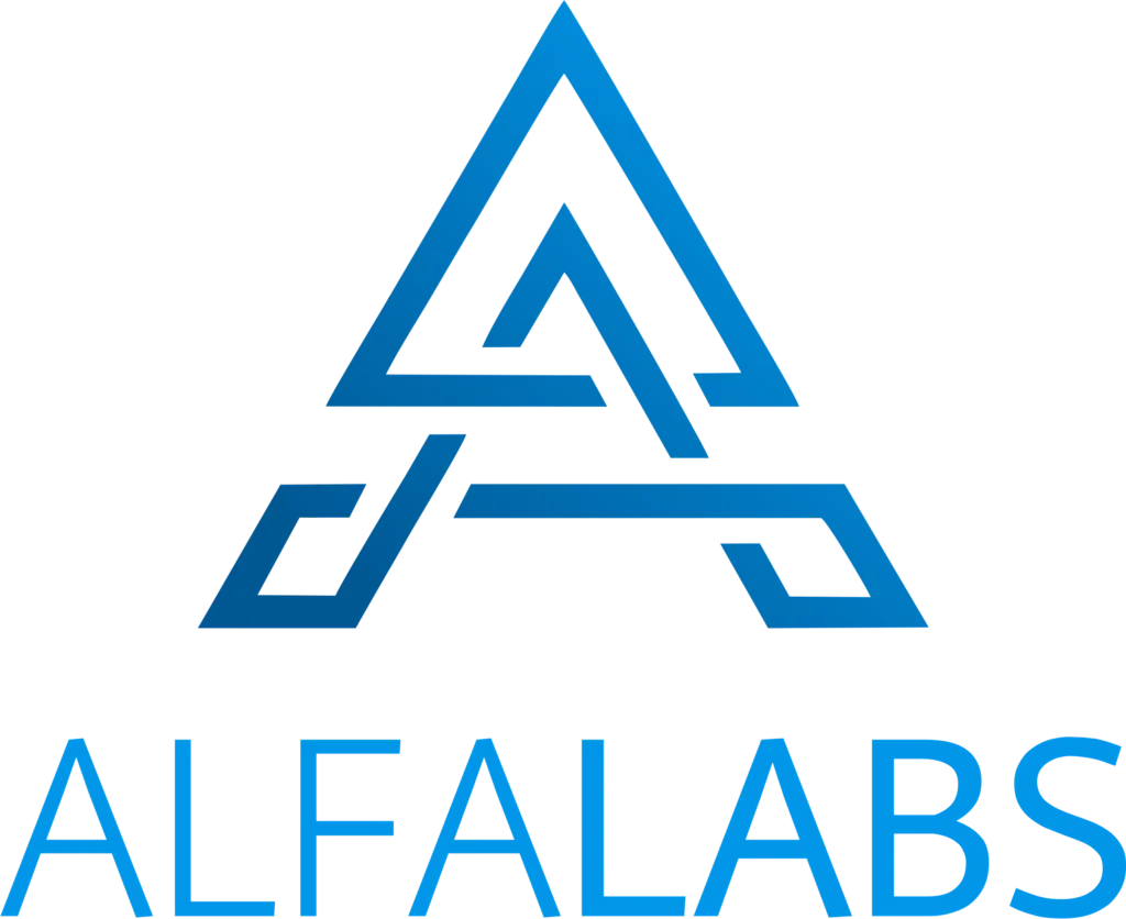 Logotipo Alfa Labs Cardápio Digital
